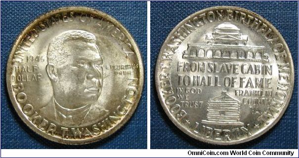 1946 Booker T Washington Half Dollar