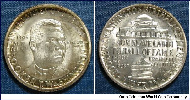 1946 Booker T Washington Half Dollar