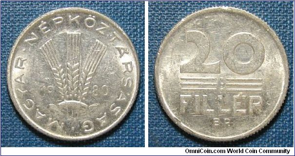 1980 Hungary 20 Heller