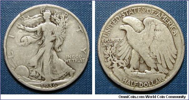 1936 Walking Liberty Half Dollar