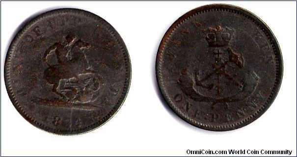 Bank of Upper Canada One Penny Token