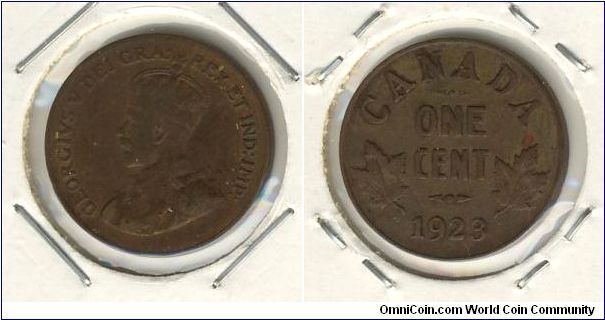 Canada 1 cent 1923 - difficult date