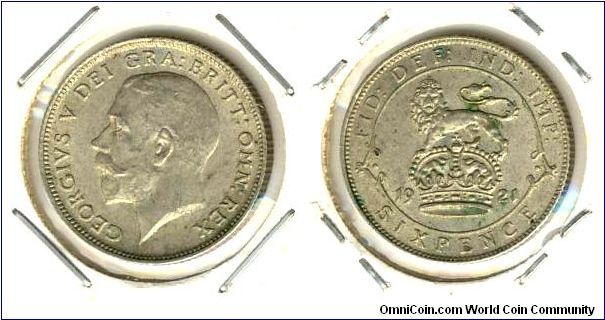 Great Britain 6 pence 1921