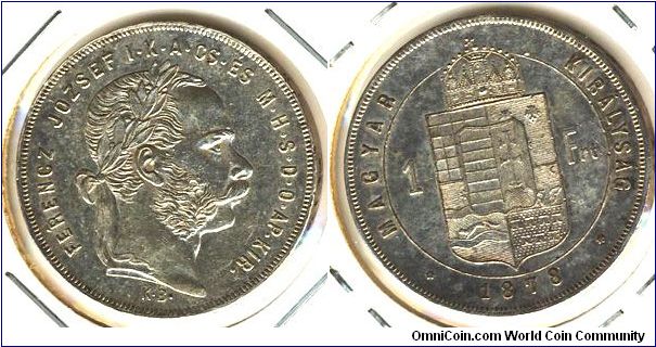 Hungary 1 forint 1878