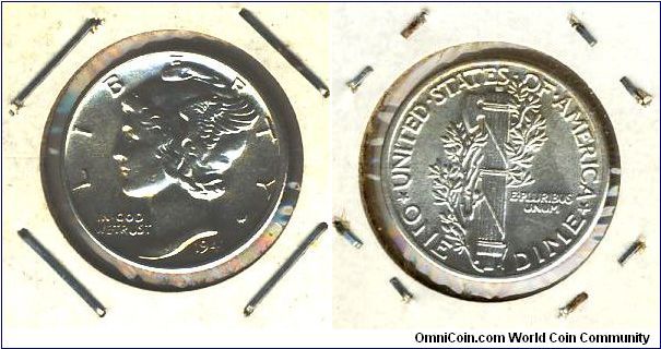 US 1 Dime 1941(P) - Mercury/Winged Liberty Head Dime