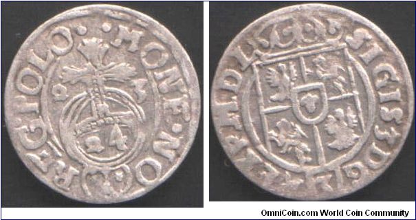 Silver drei polker during time of Sigismund III. Nice `fine' example.