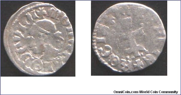 Louis I D'Anjou silver denar issued for Hungary. (1342 - 82 AD). Bust style makes him look like a pirate.
