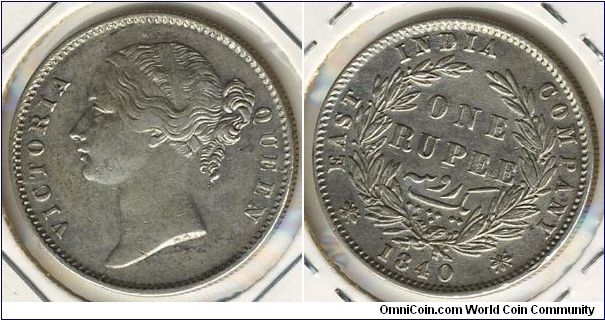 India 1 rupee 1840