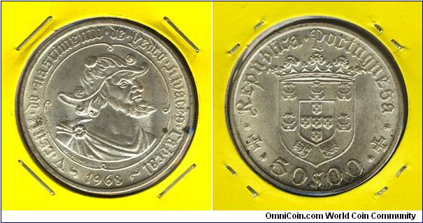 Portugal 50 escudos 1968 - Pedro Alvares Cabral