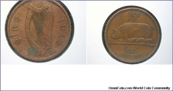 1942 halfpenny ireland