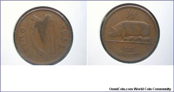 1953 halfpenny ireland