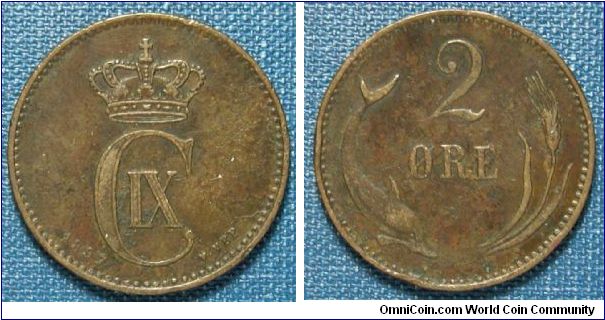 1897 Denmark 2 Ore