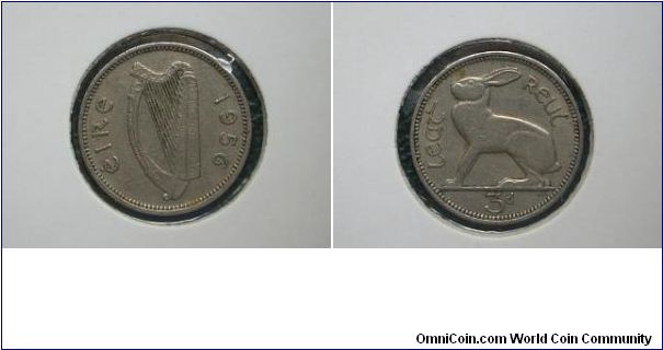 1956 threepence ireland