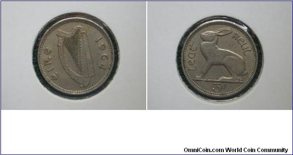 1964 threepence ireland