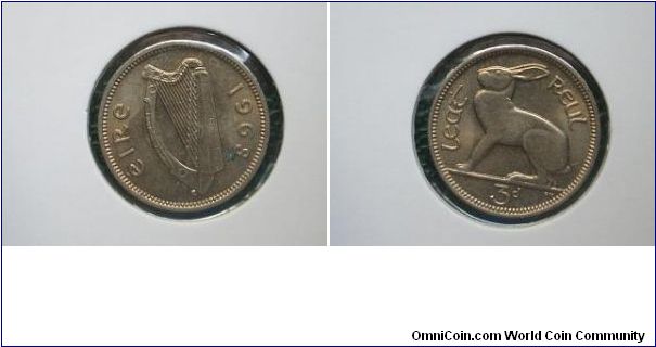 1968 threepence ireland