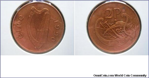 1990 two pence ireland