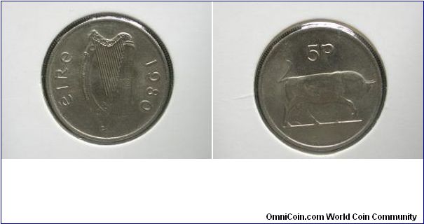 1980 5 pence ireland