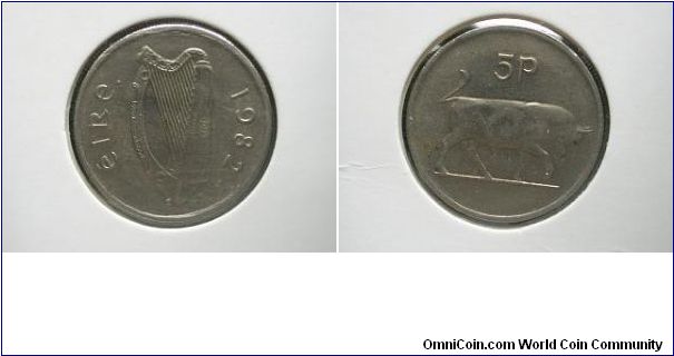 1982 5 pence ireland