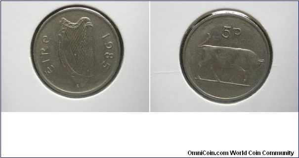 1985 5 pence ireland