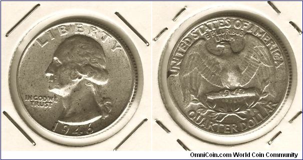 US 1/4 dollar 1946(P) - Washington Quarter
