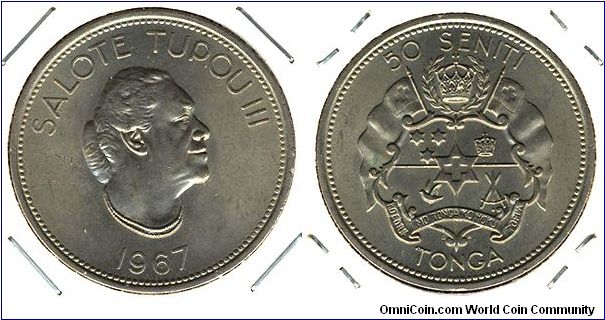 Tonga 50 seniti 1967