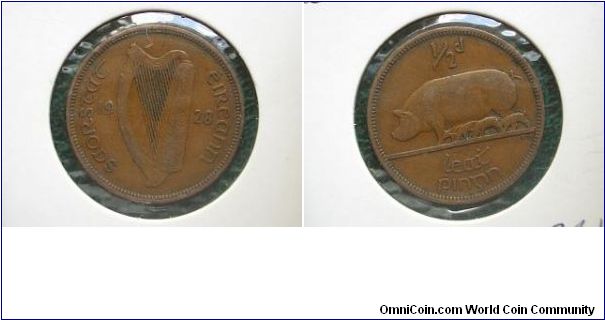 1928 halfpenny ireland