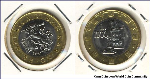San Marino 1000 lire 1997