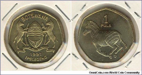 Botswana 1 pula 1991