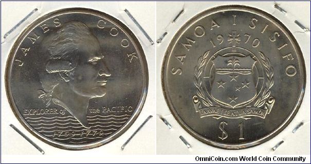Samoa 1 tala 1970 - Capt. James Cook Bicentenary