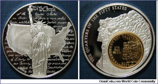 2000 New Hampshire State Quarter Commemorative Medal/Medallion