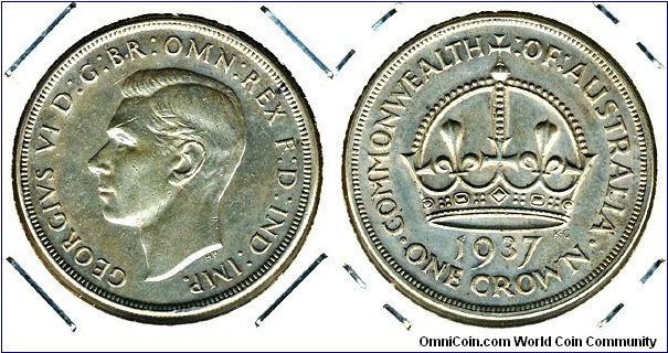Australia 1 crown 1937