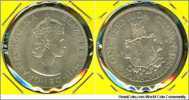 Bermuda 1 crown 1964