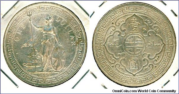 Great Britain 1 dollar 1897 - Oriental trade dollar