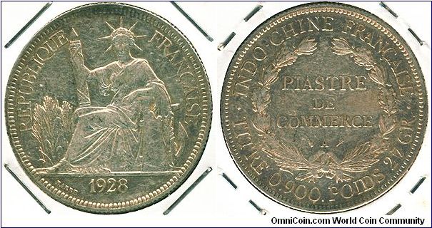 French Indo-China 1 piastre 1928-A
