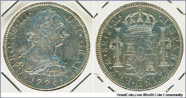 Mexico 8 reales 1775-FM