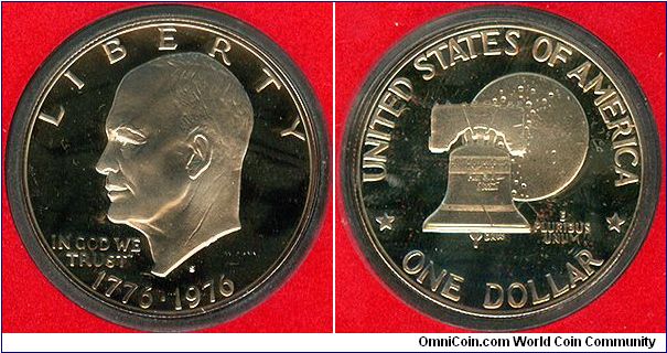USA 1 dollar 1976-S - Bicentennial Proof, Thin font