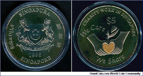 Singapore 5 dollars 1998 - Charity work in Singapore