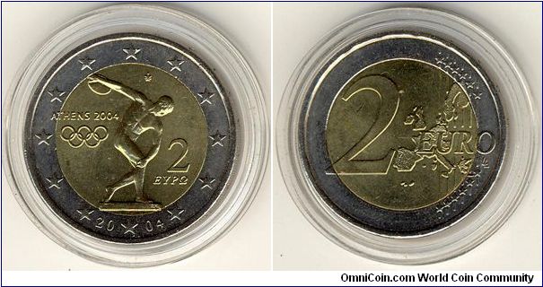 Greece 2 euro 2004 - Athens Olympics 2004