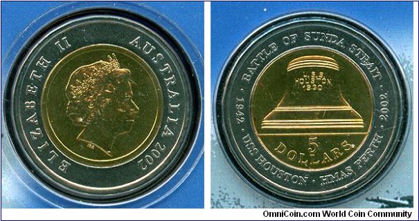Australia 5 dollars 2002 - Battle of Sundra Strait