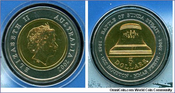 Australia 5 dollars 2002 - Battle of Sundra Strait