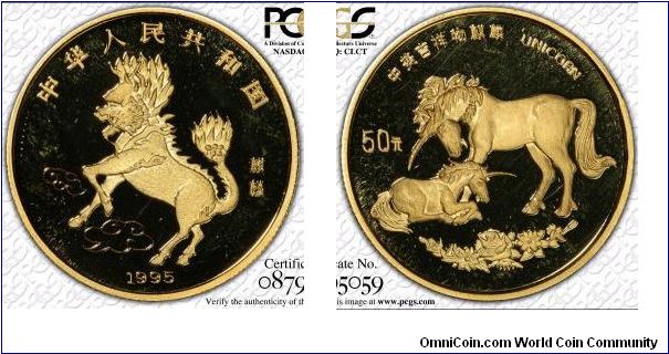 50Y Gold Unicorn Coin