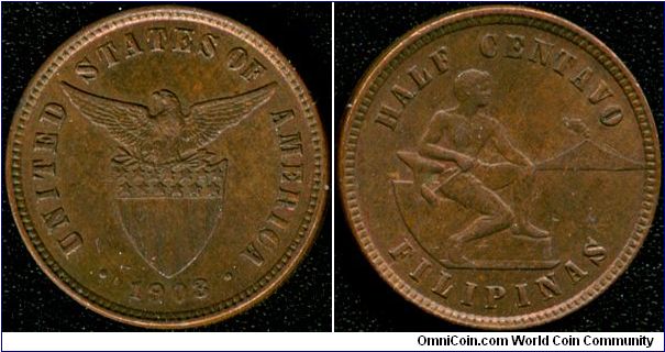 Philippines 1/2 centavo 1903
