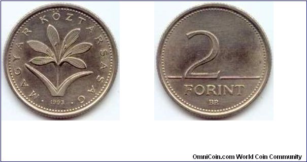 Hungary, 2 forint 1993.