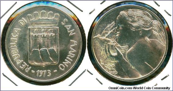 San Marino 500 lire 1973
