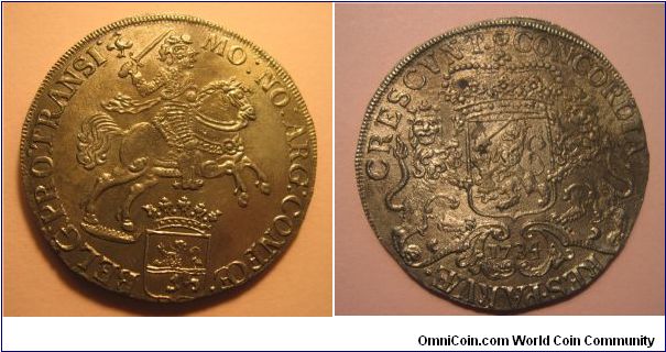 Ducatoon or Silver Rider salvaged from the Vliegenthart wreck of 1735.