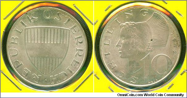 Austria 10 schilling 1972