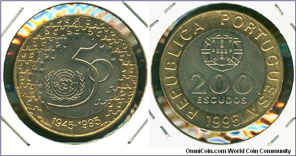 Portugal 200 escudos 1995 - 50th Anniv. of United Nations