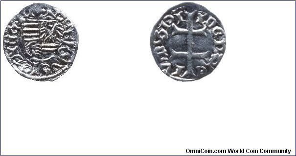 Hungary, denár, no date, Ag, from Sigismund I (I. Zsigmond, 1387-1437).                                                                                                                                                                                                                                                                                                                                                                                                                                             