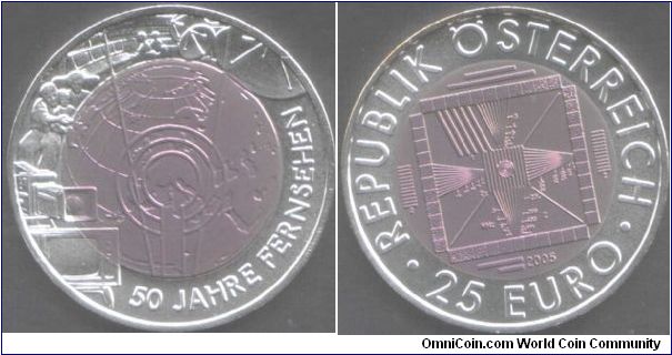 Niobium 25 euro 2005