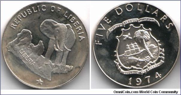 silver proof 10 dollars featuring Nellie the Elephant.